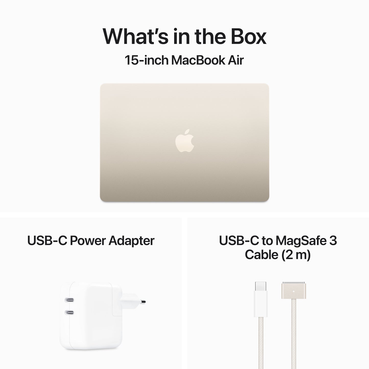 MacBook Air 15" M3 8C/16GB/256GB/GPU10C • Français • Lumière Stellaire