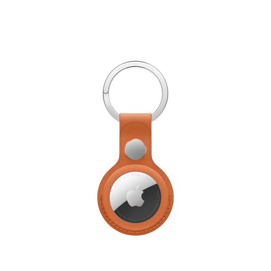 Porte-clés en tissage fin AirTag - Roux orangé