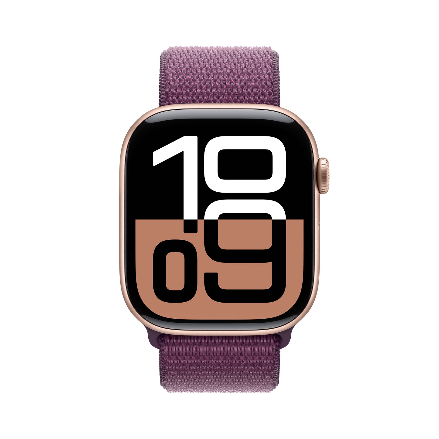 Apple Watch Series 10 • 46mm Or Rose • Boucle Sport Prune