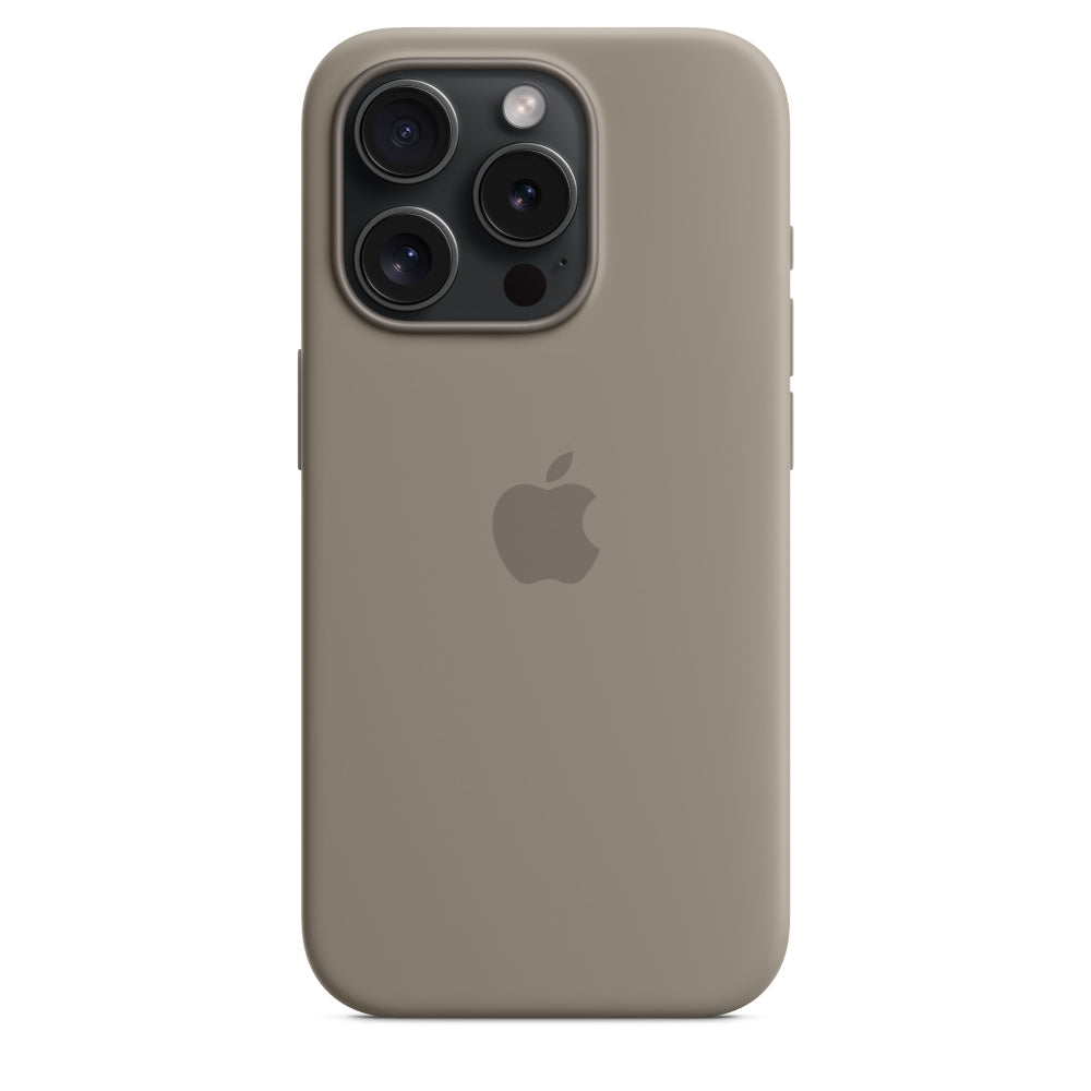 Apple • Coque en silicone avec MagSafe pour iPhone 15 Pro • Argile