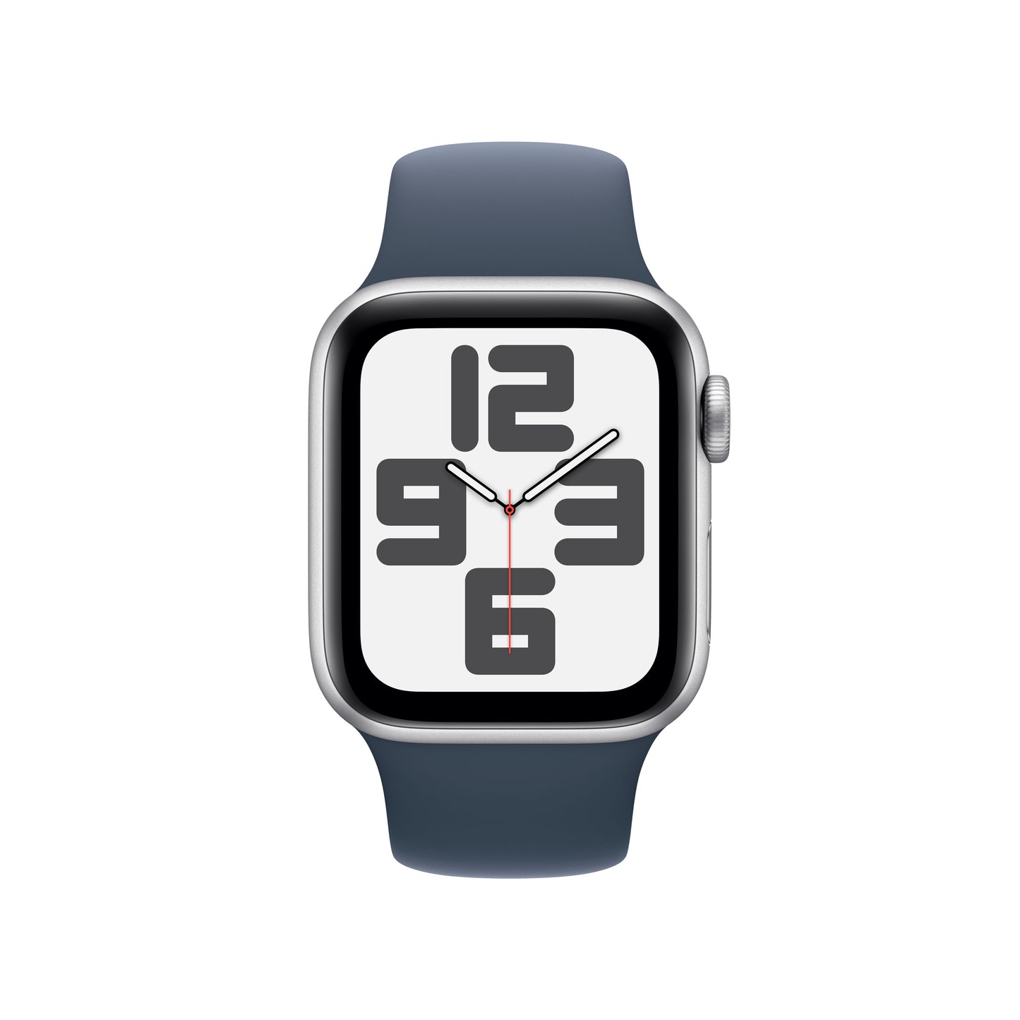 Apple Watch SE (2ème gén) • Alu 40mm Argent • Bracelet Sport Bleu Orage M/L