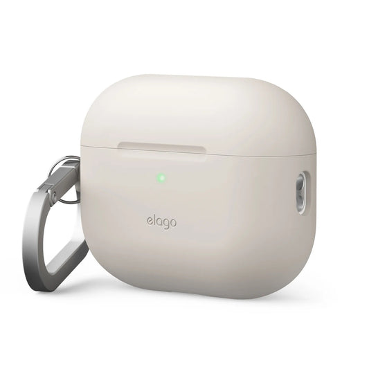 Elago • Coque Silicone avec Mousqueton • AirPods Pro 3 • Argile