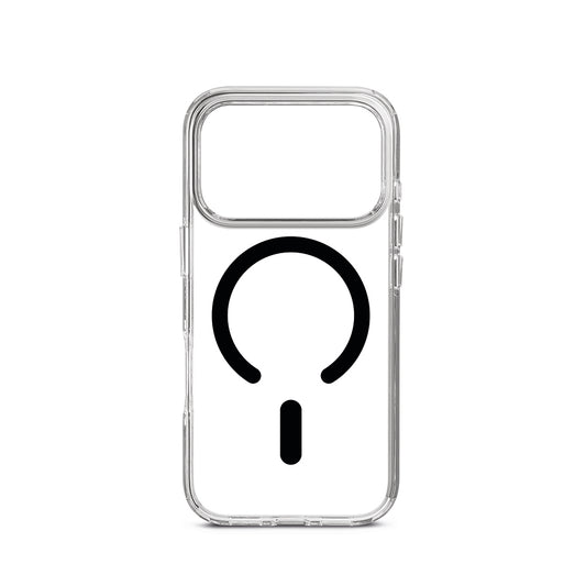 Lineheart Frozen • Coque Tranparente Magsafe iPhone 18 Pro • Noir