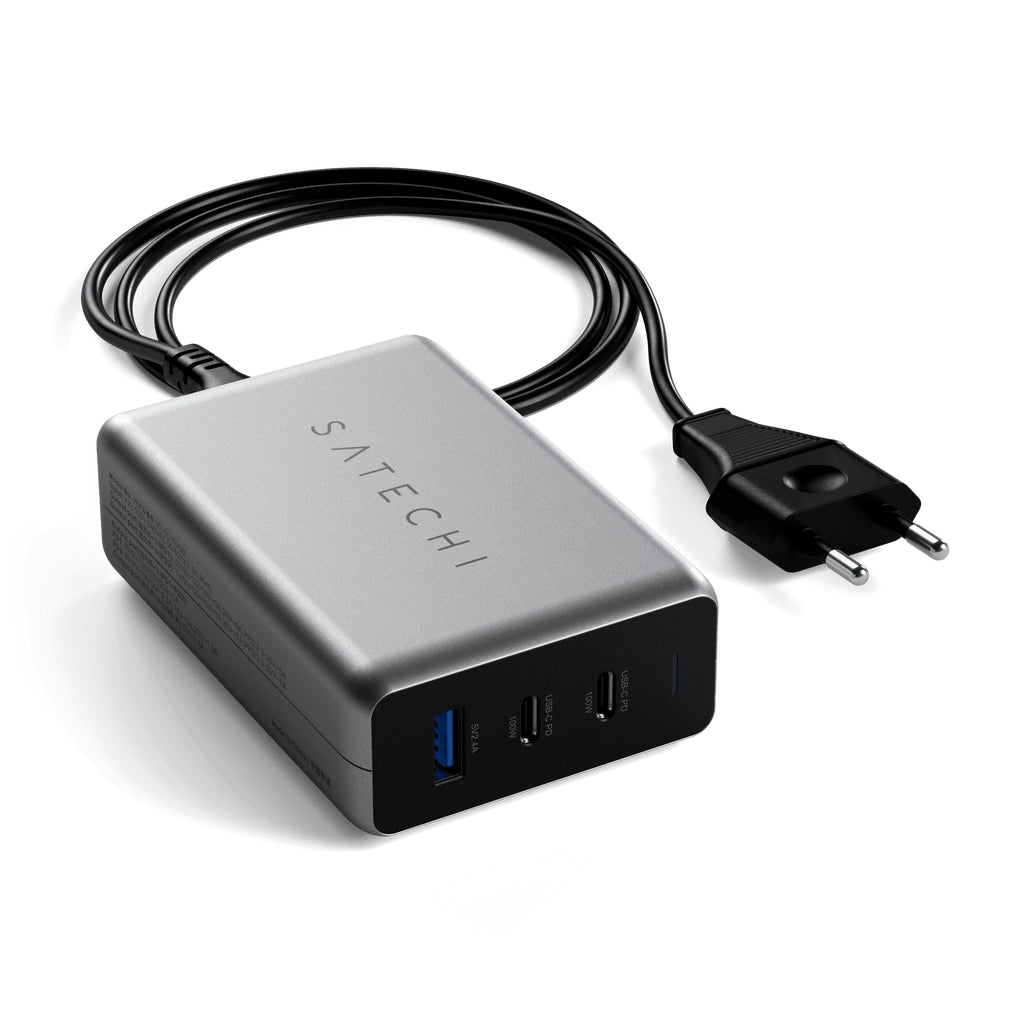 Satechi • 100 W USB‑C PD Compact GaN Charger • Gris