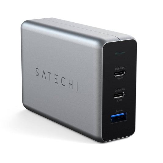 Satechi • 100 W USB‑C PD Compact GaN Charger • Gris