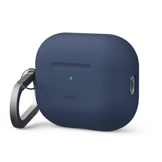 Elago • Coque Silicone avec Mousqueton • AirPods Pro 3 • Bleu Indigo