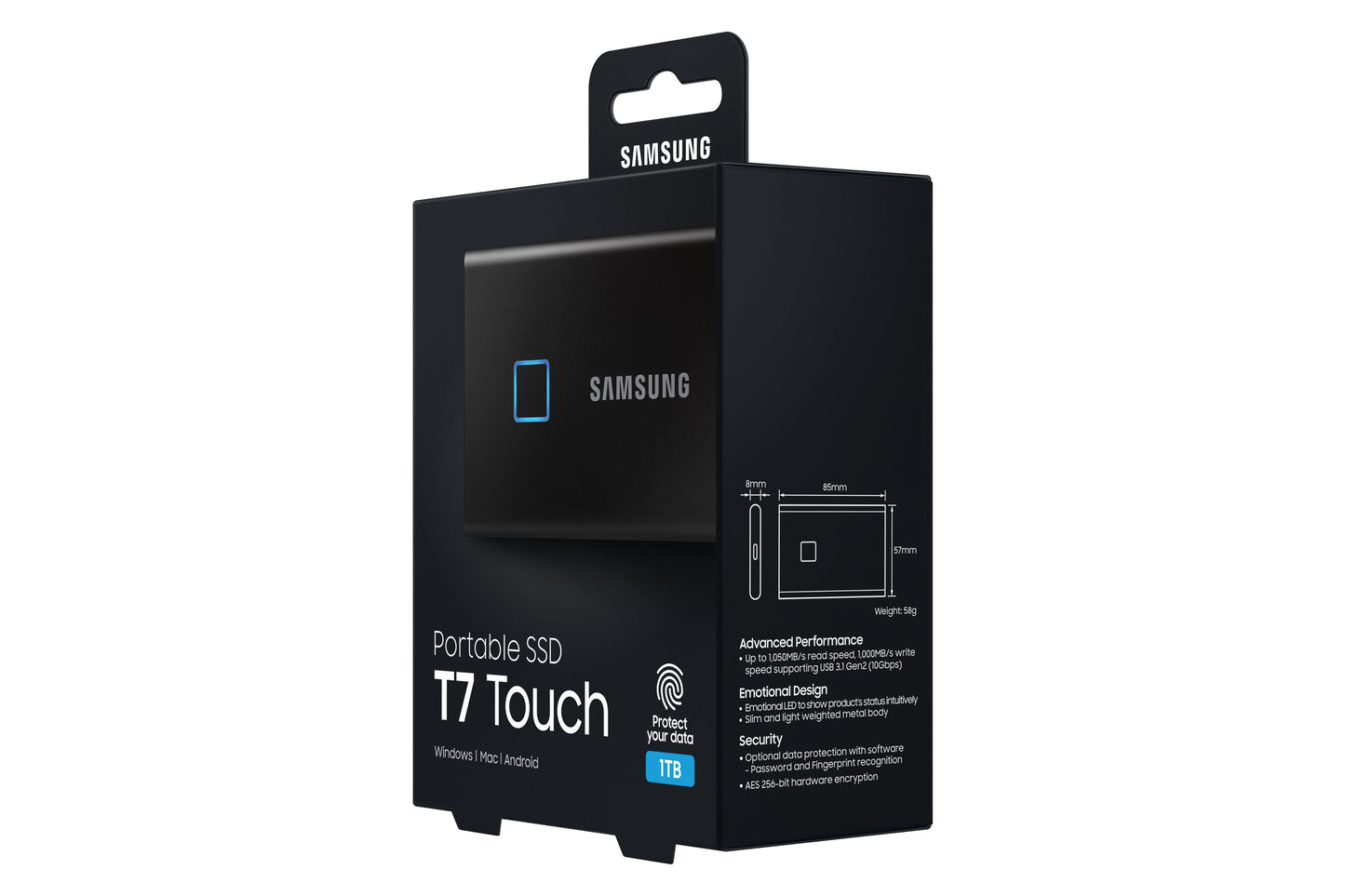 Samsung Portable SSD Drive T7 Touch USB 3.2 • 1TB