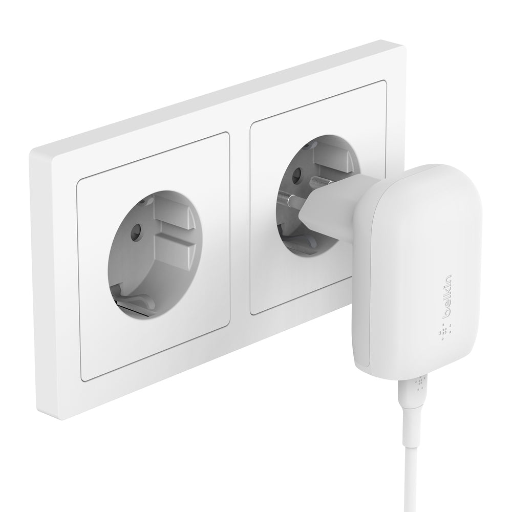 Belkin Charegur Murale + Câbée USB-C 1m • 30W • Blanc