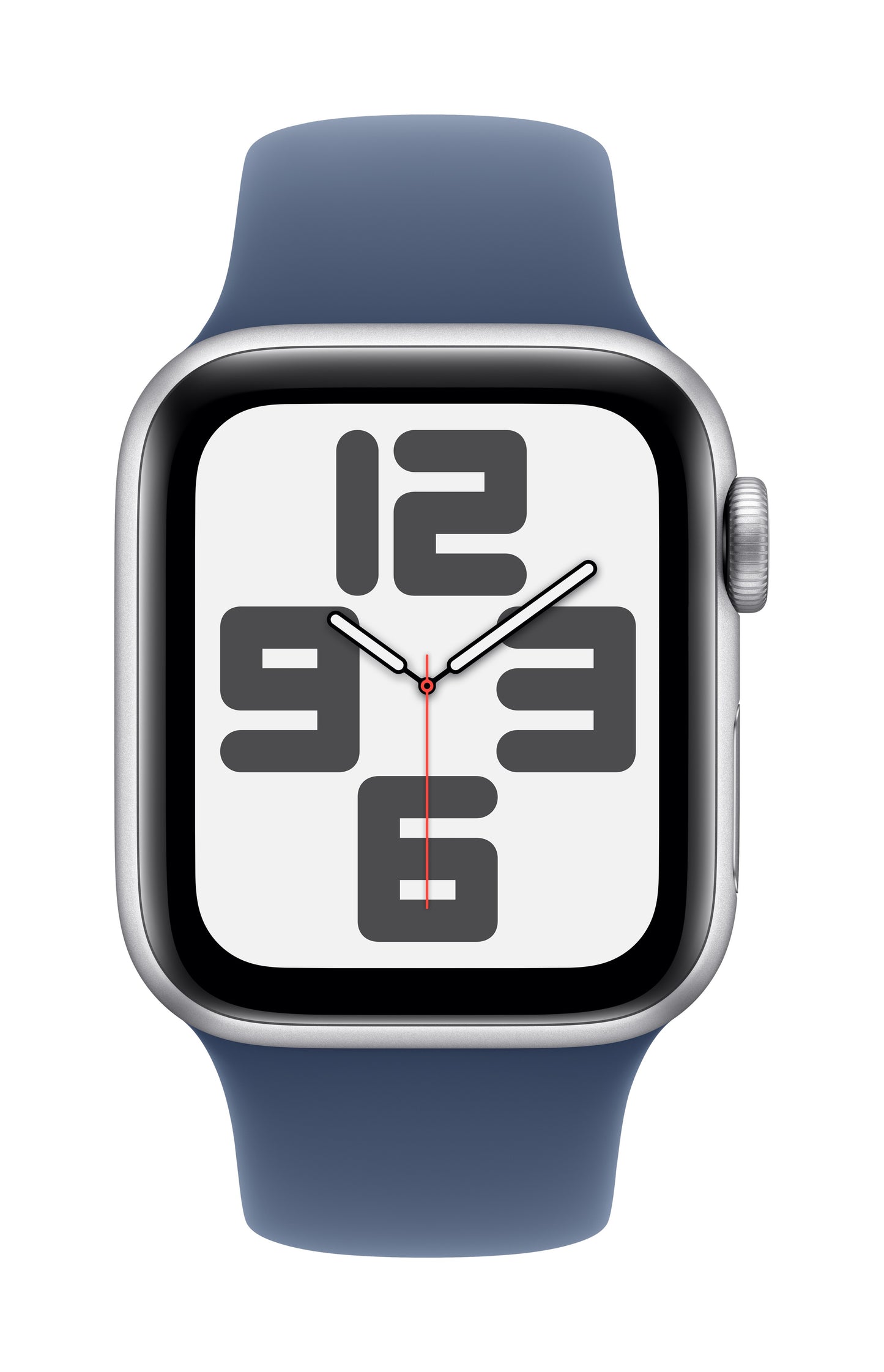 Apple Watch SE (2ème gén) • 40mm Argent • Bracelet Sport Denim S/M