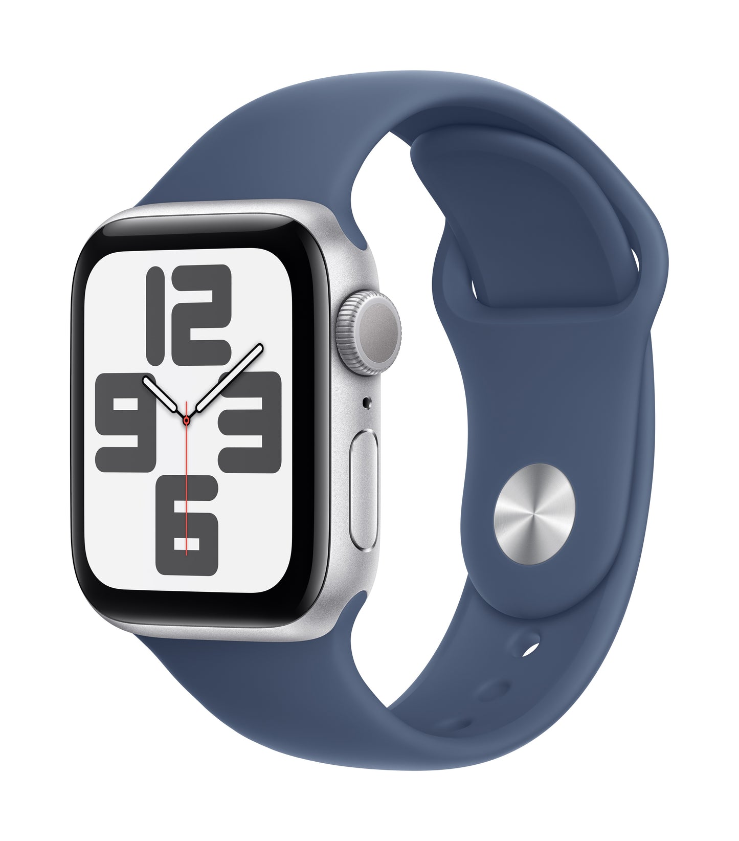 Apple Watch SE (2ème gén) • 40mm Argent • Bracelet Sport Denim S/M