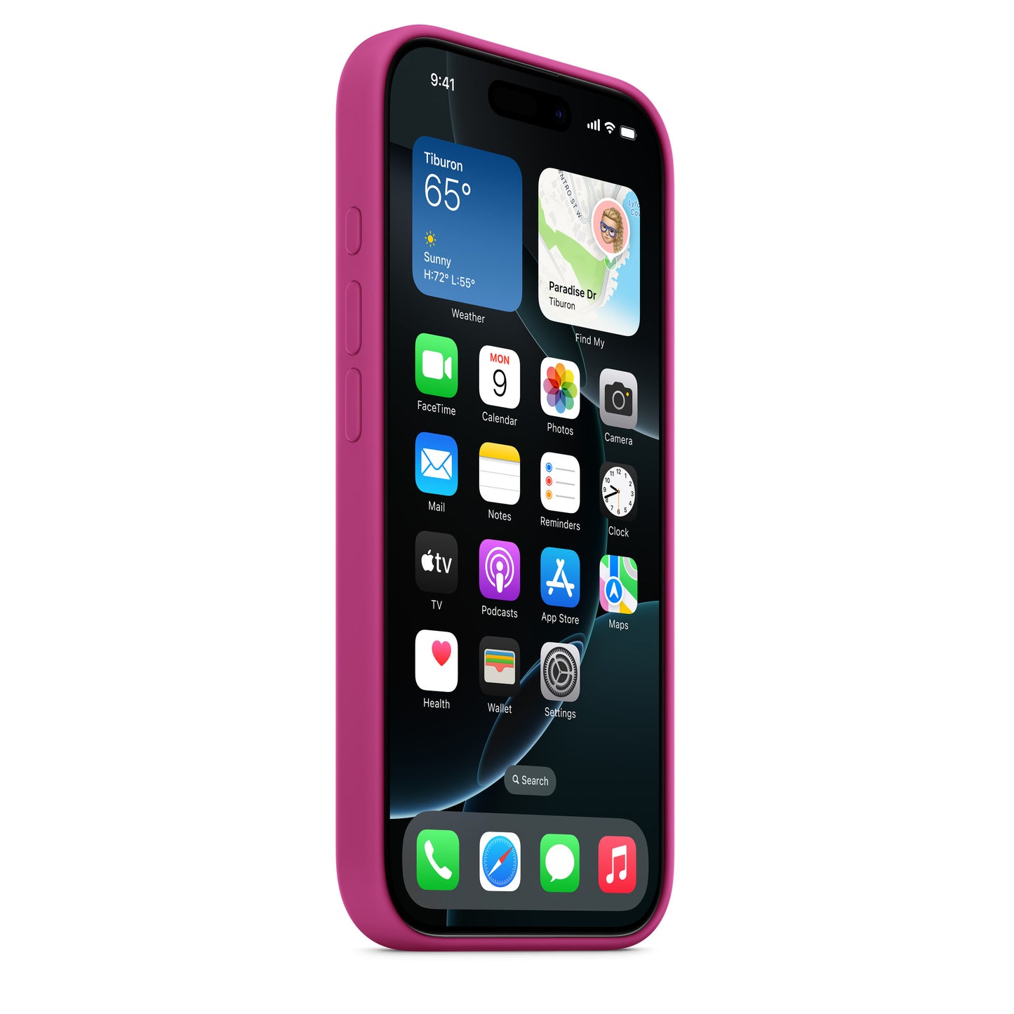 iPhone 16 Pro Coque en Silicone avec MagSafe • Fuchsia