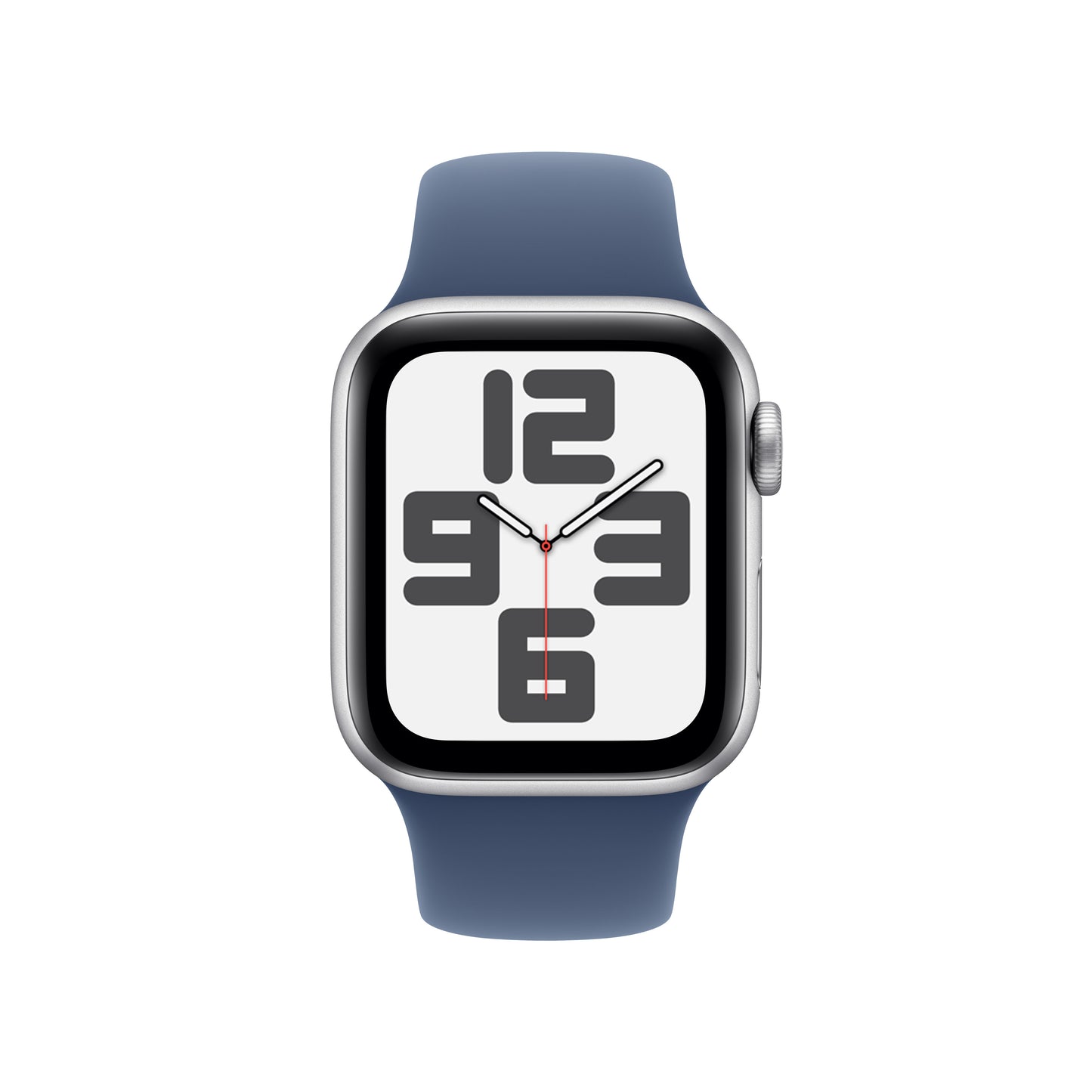 Apple Watch SE (2ème gén) • 40mm Argent • Bracelet Sport Denim M/L