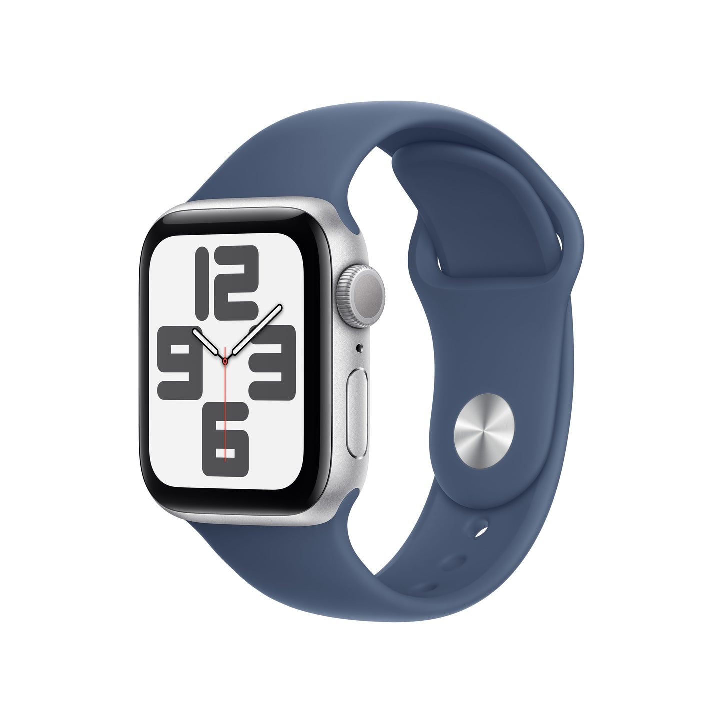 Apple Watch SE (2ème gén) • 40mm Argent • Bracelet Sport Denim M/L