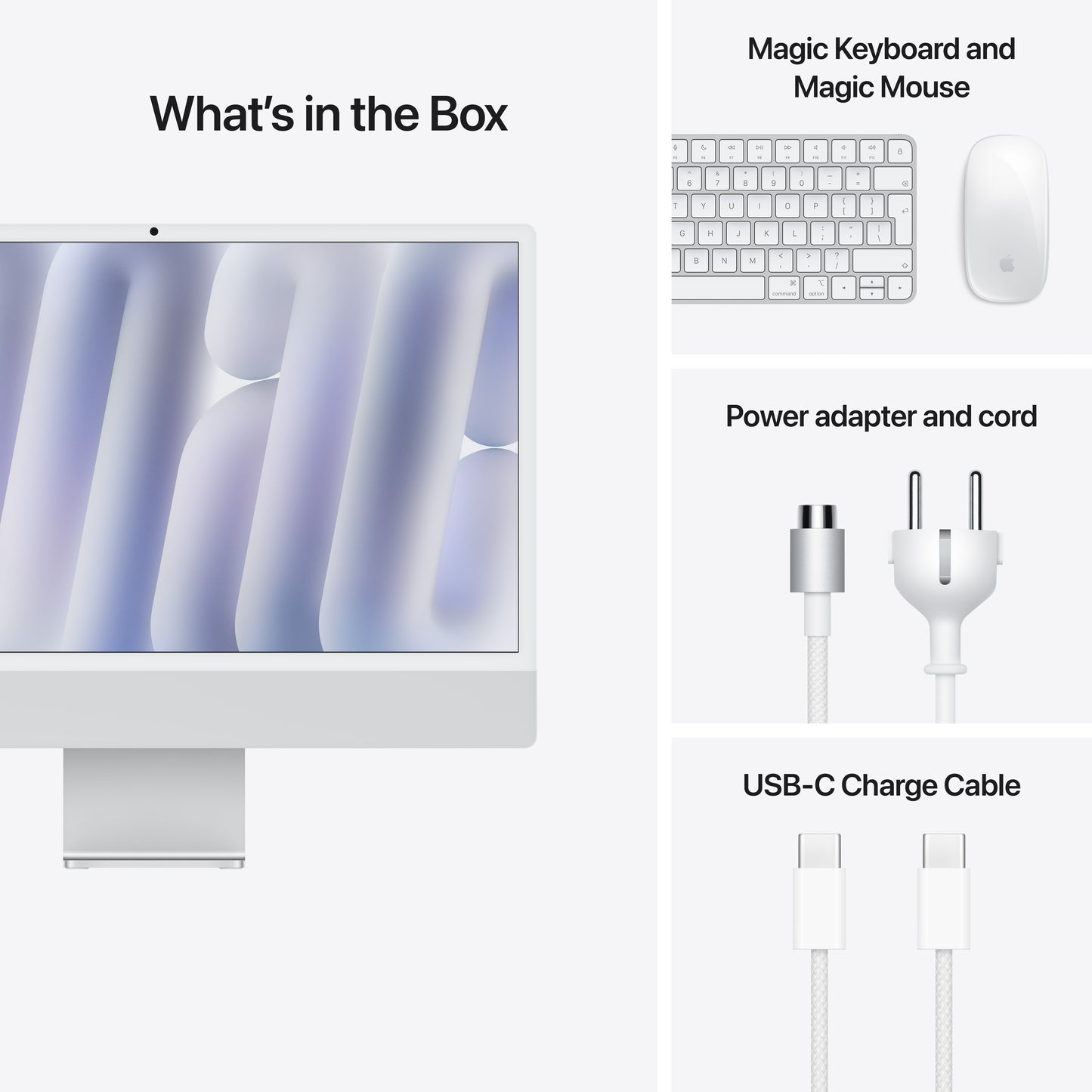 iMac 24" M4 8C/16GB/256GB/GPU8C • Français • Touch Num • Argent