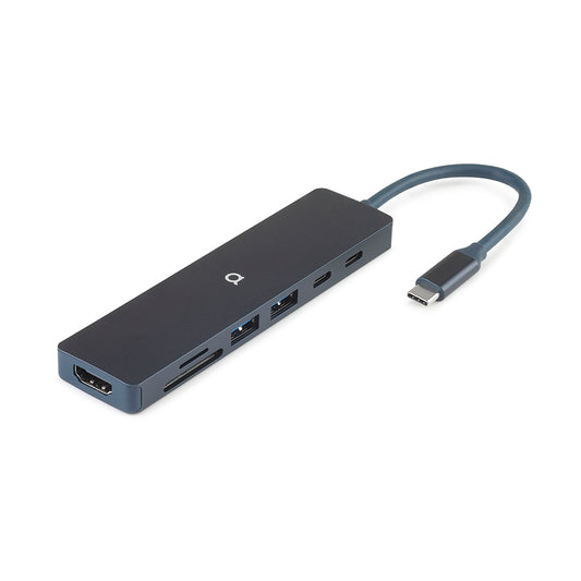 Lineheart • Stream Hub USB-C 7-en-1 pour MacBook Neo • Indigo