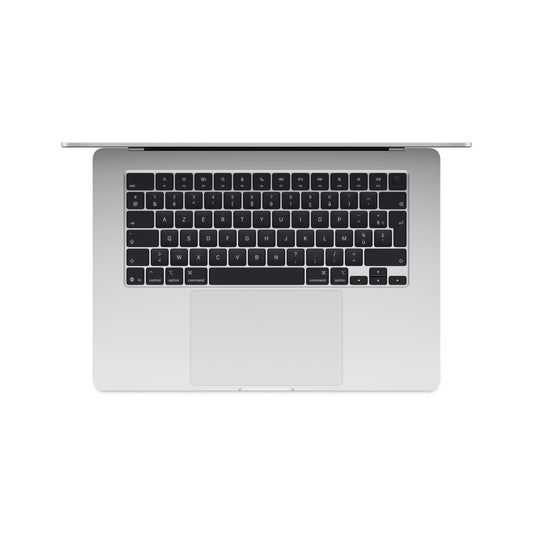 MacBook Air 15 pouces: Puce Apple M4 avec CPU 10 cœurs et GPU 10 cœurs, 256 Go SSD - Argent