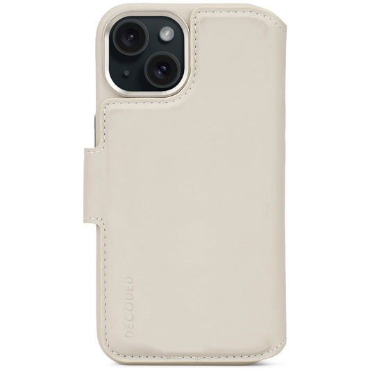 Decoded • Etui Portefeuille amovible pour iPhone 15 Plus • Gris Argile