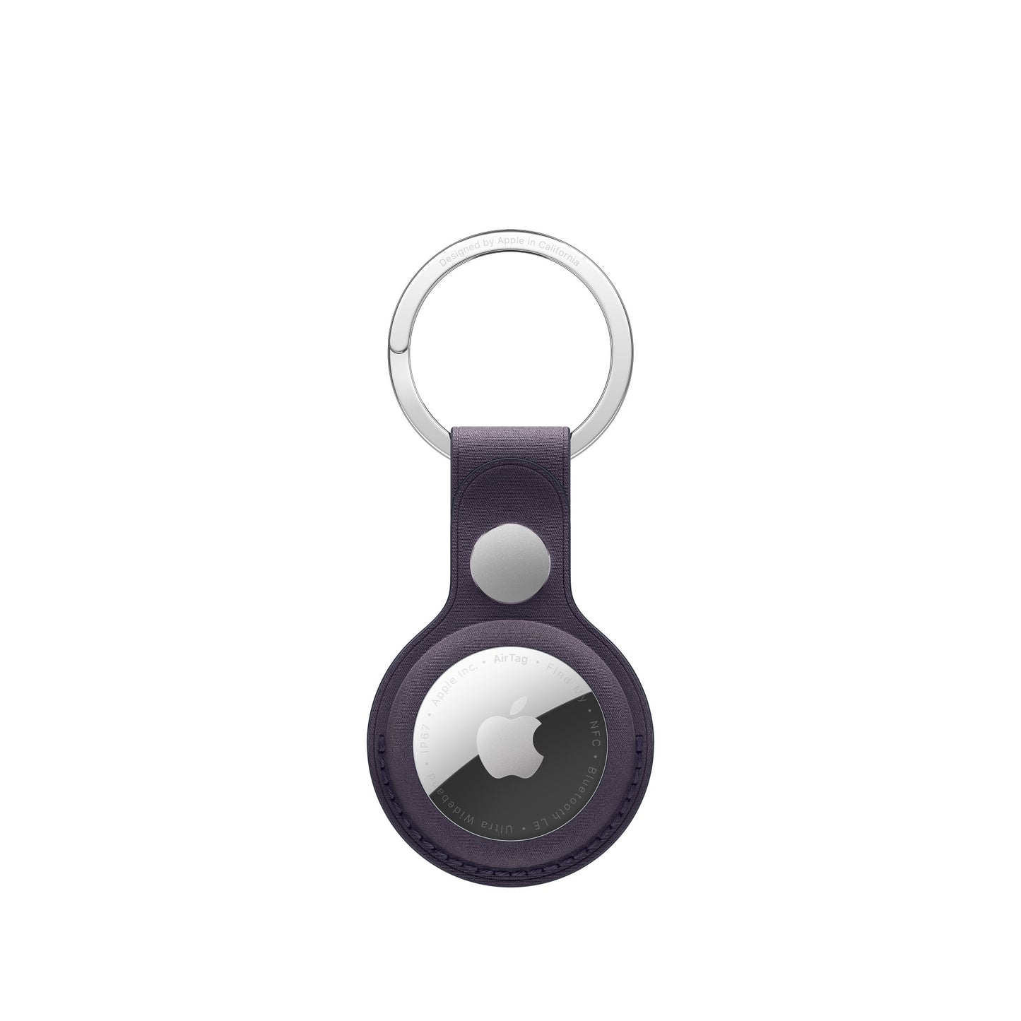 Porte-clés en tissage fin AirTag • Violet Nuit