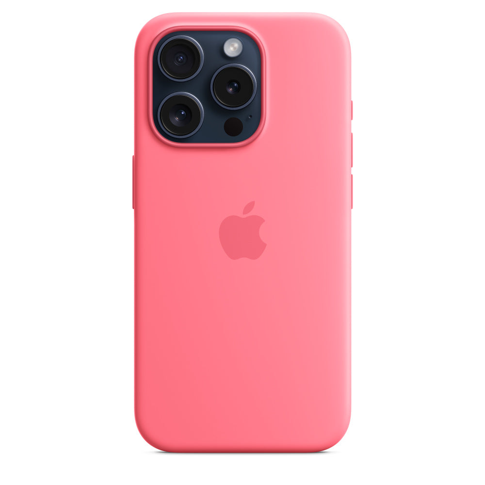 Apple • Coque en silicone avec MagSafe pour iPhone 15 Pro • Rose