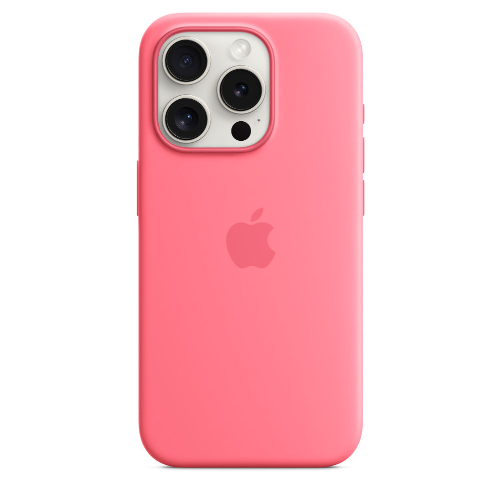 Apple • Coque en silicone avec MagSafe pour iPhone 15 Pro • Rose