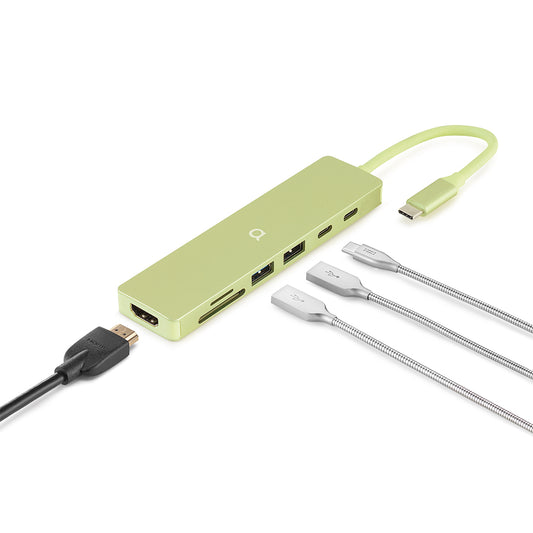 Lineheart • Stream Hub USB-C 7-en-1 pour MacBook Neo • Citrus