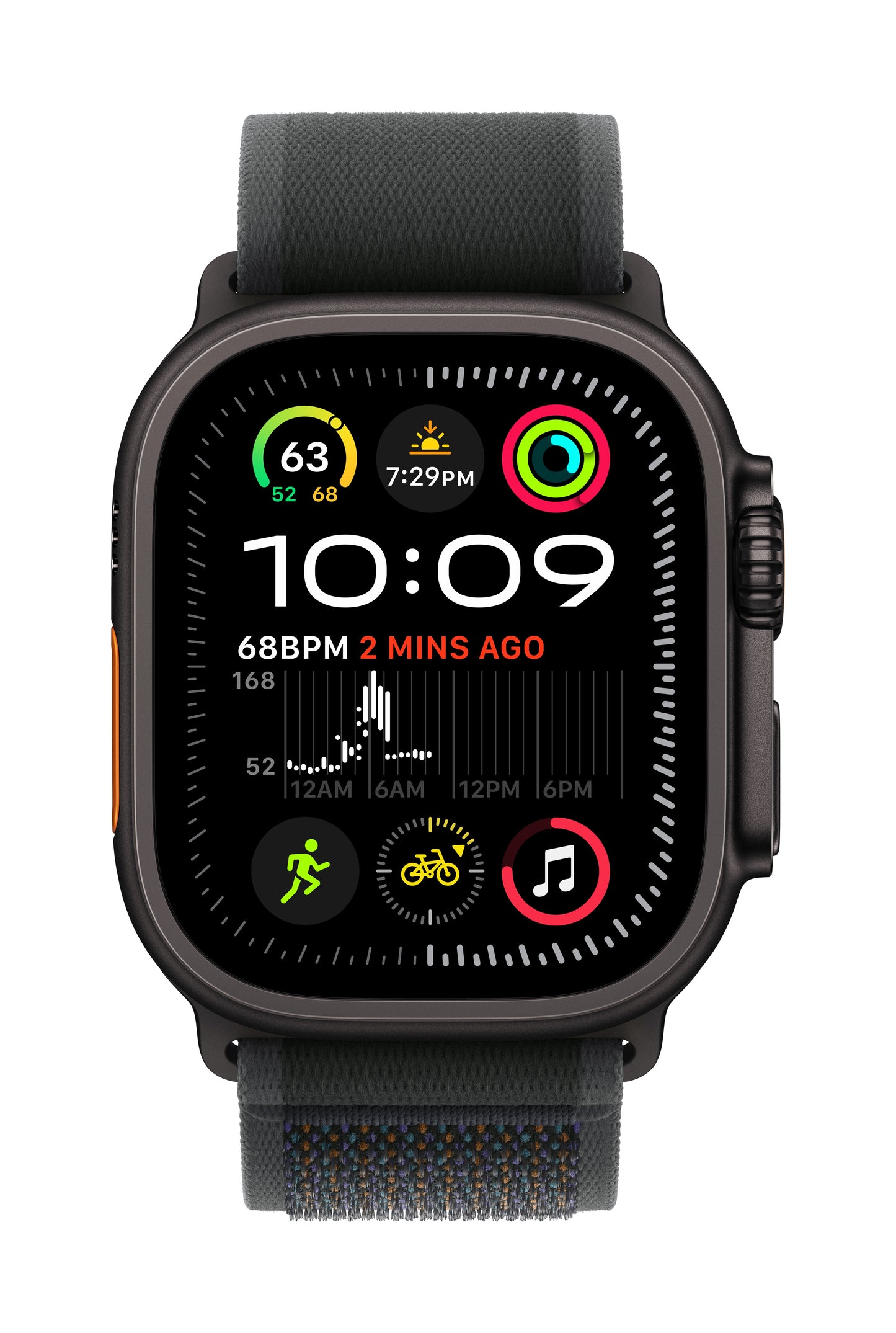 Apple Watch Ultra 2 • Noir • 49 mm • Boucle Trail Noir • S/M