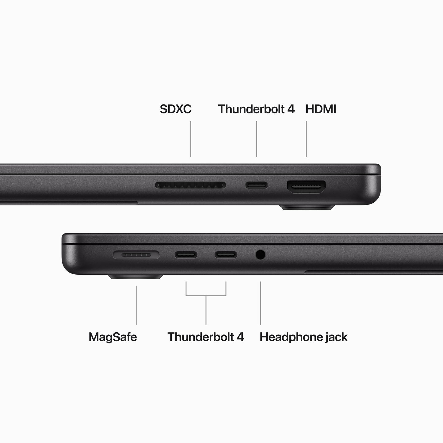 MacBook Pro 14" M3Pro 11C/18GB/512GBSSD/GPU14C • Portugais • Noir Sidéral
