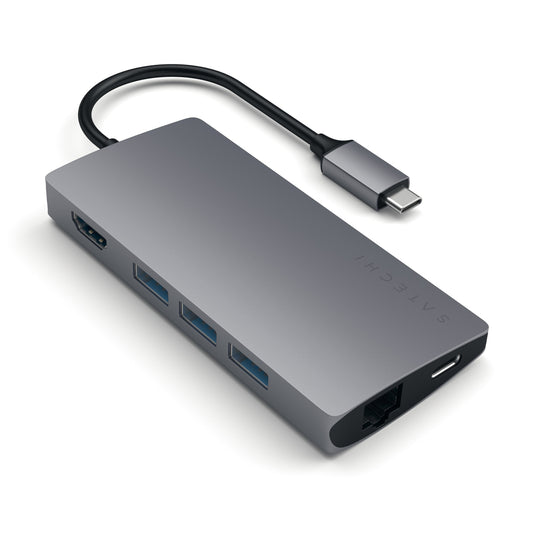 Satechi Adaptateur Multiport avec Ethernet • Gris Sidéral