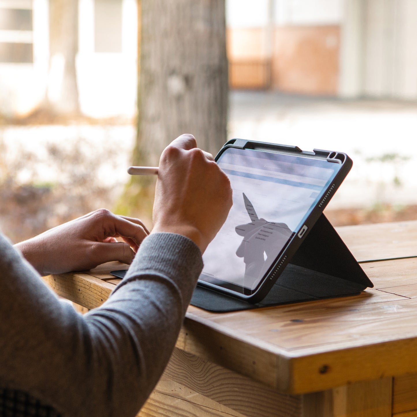 Lineheart Elite Coque pour iPad Air 11" M2 / M3 /10,9" • Noir