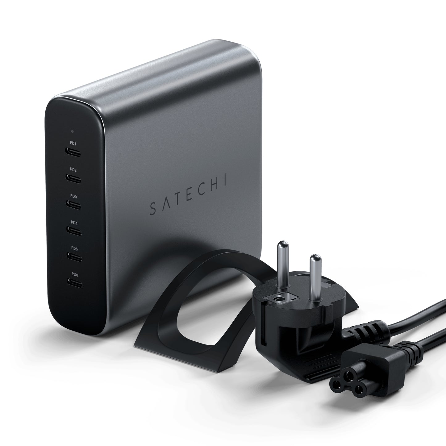 Satechi • Chargeur de Bureau USB‑C 6 Ports GaN 200 W • Gris