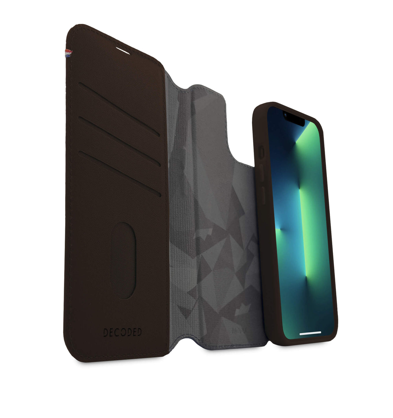 Decoded • Etui Portefeuille amovible pour iPhone 14 Plus • Marron
