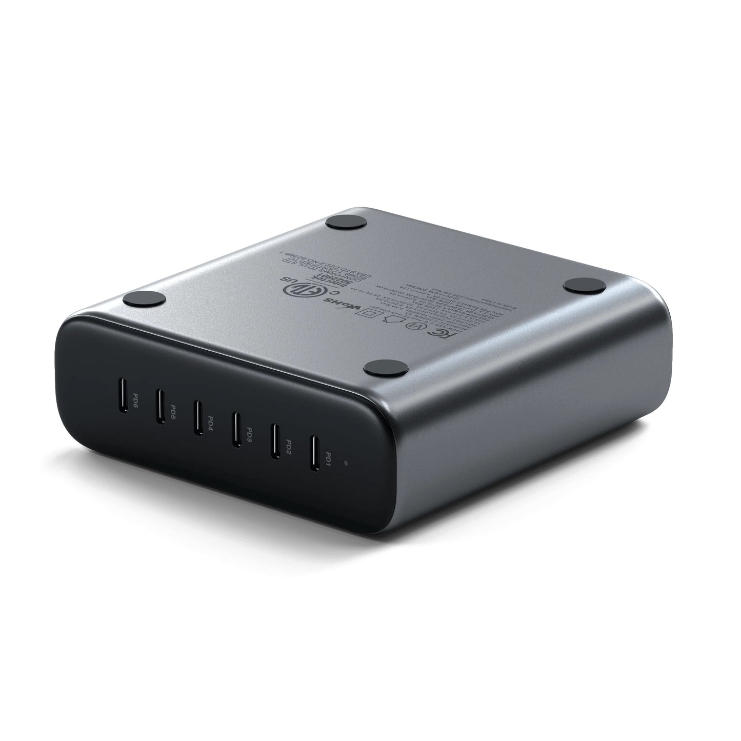 Satechi • Chargeur de Bureau USB‑C 6 Ports GaN 200 W • Gris