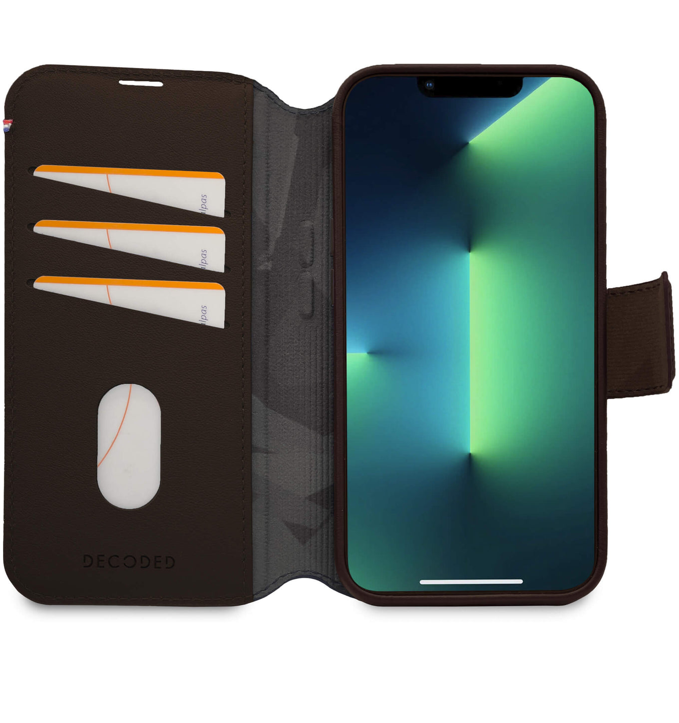 Decoded • Etui Portefeuille amovible pour iPhone 14 Plus • Marron