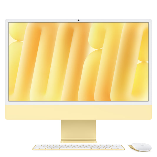 iMac 24 pouces avec écran Retina 4,5K: Puce Apple M6 avec CPU 10 cœurs et GPU 10 cœurs, Verre standard, 16 Go ,256 Go SSD - Jaune