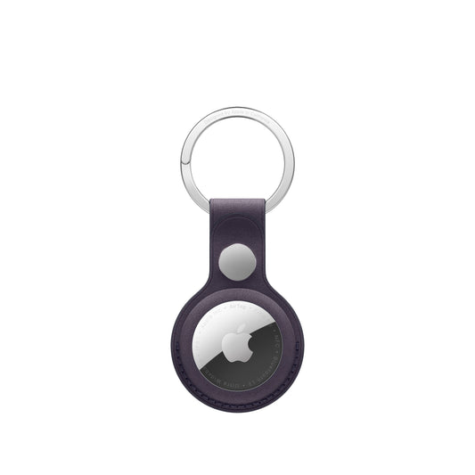 Porte-clés en tissage fin AirTag - Violet nuit