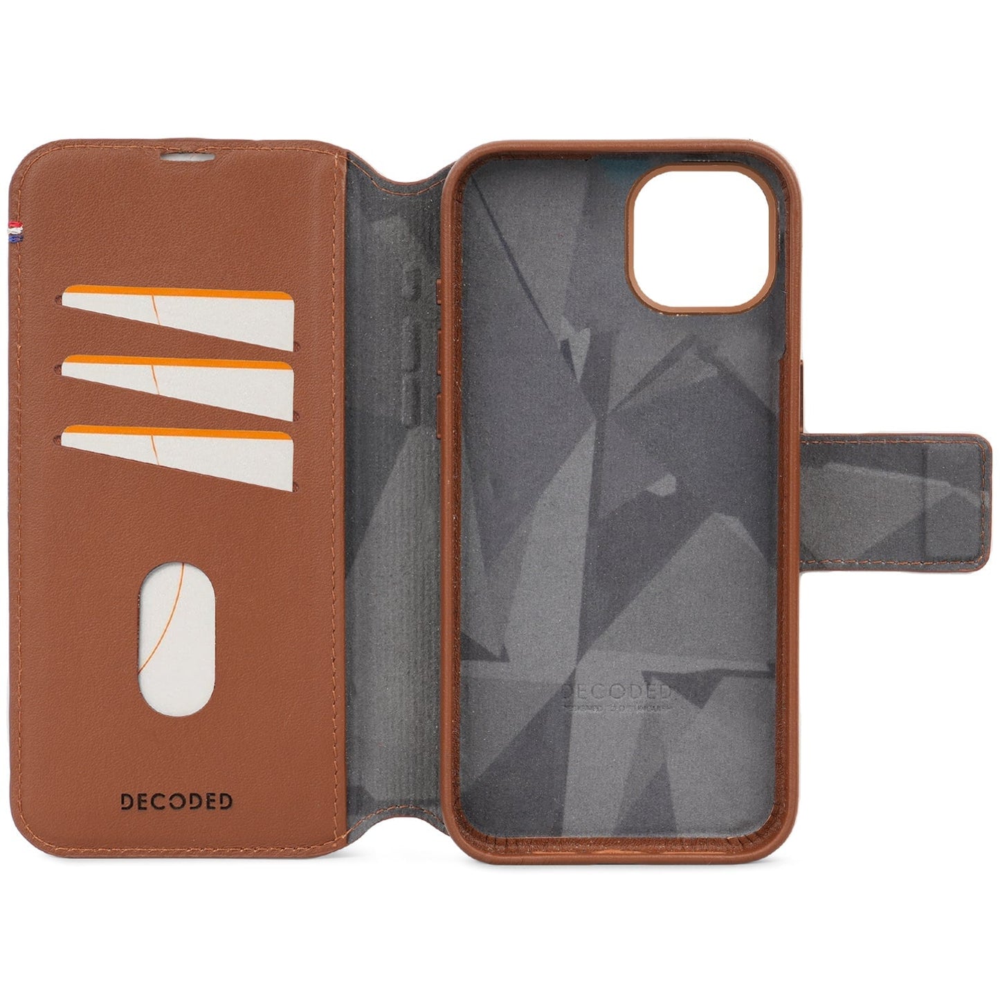 Decoded • Etui Portefeuille amovible pour iPhone 15 Plus • Brun