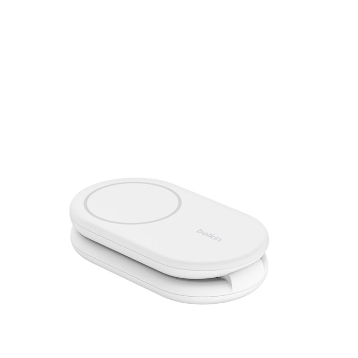Belkin BoostCharge Pro Stand de charge 2 en 1 • Qi2 • Blanc