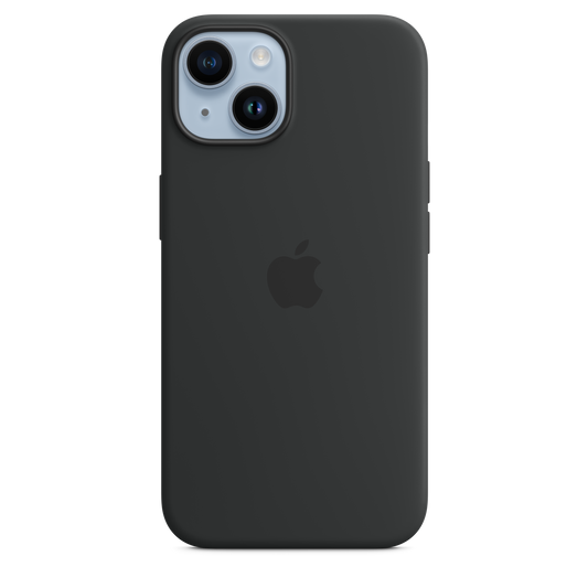 Coque en silicone avec MagSafe pour iPhone 14 - Minuit