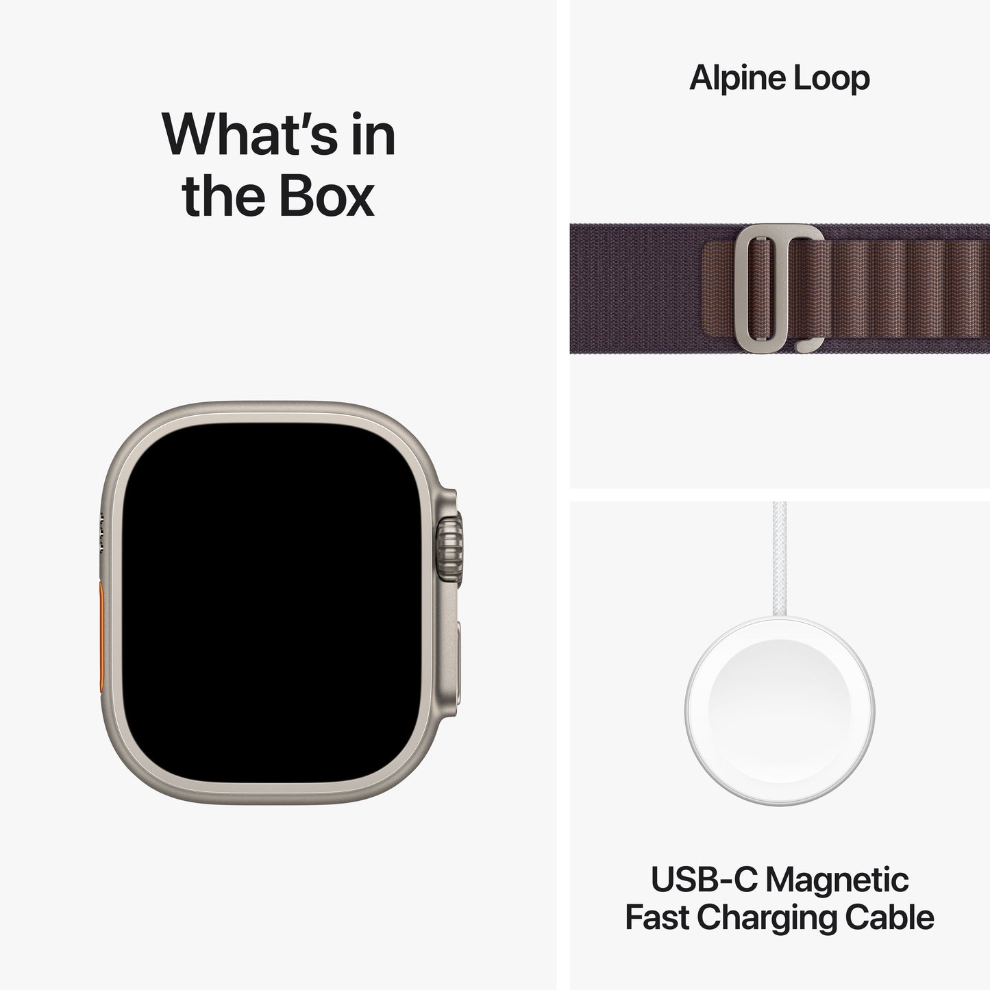 Apple Watch Ultra 2 • Boîtier en Titane • 49 mm • Boucle Alpine Indigo L