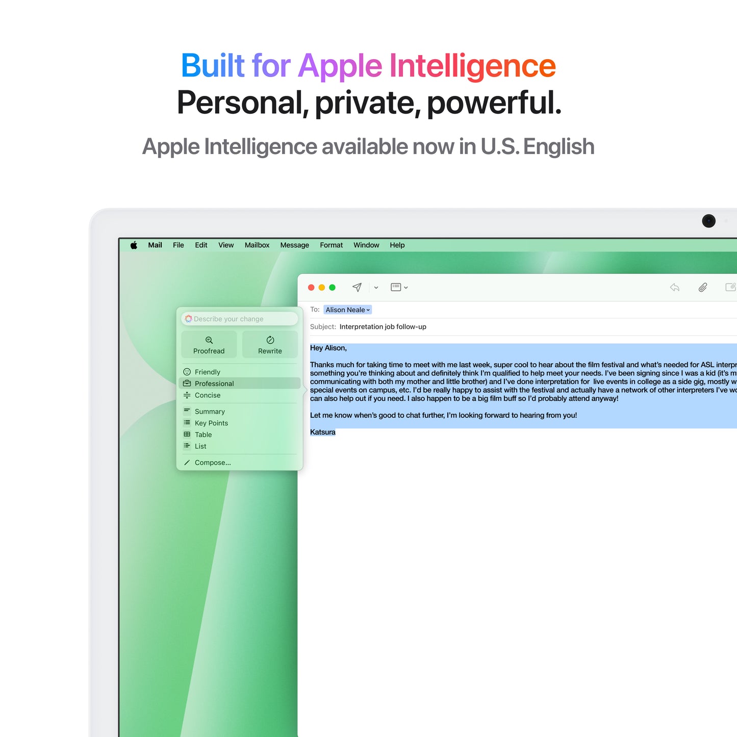 iMac 24" M4 10C/16GB/512GB/GPU10C/Gbit • Suisse-Français • Touch ID • Vert