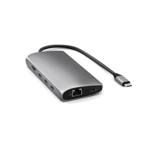 Satechi • Adaptateur USB‑C Multi‑port 8K avec Ethernet V3 • Gris Sidéral