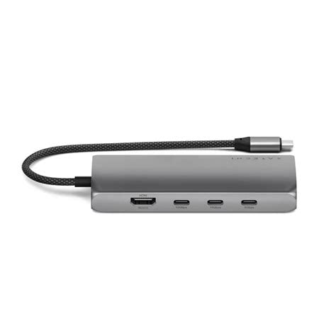 Satechi • Adaptateur USB‑C Multi‑port 8K avec Ethernet V3 • Gris Sidéral