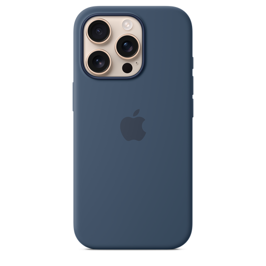 Coque en silicone avec MagSafe pour iPhone 16 Pro - Denim