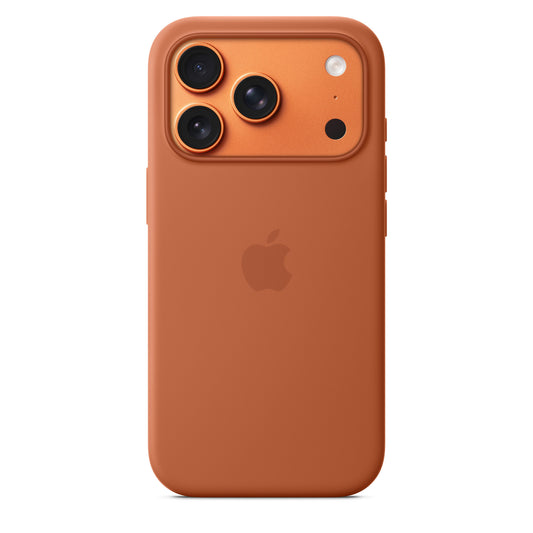 Coque en silicone avec MagSafe pour iPhone 17 Pro – Terracotta