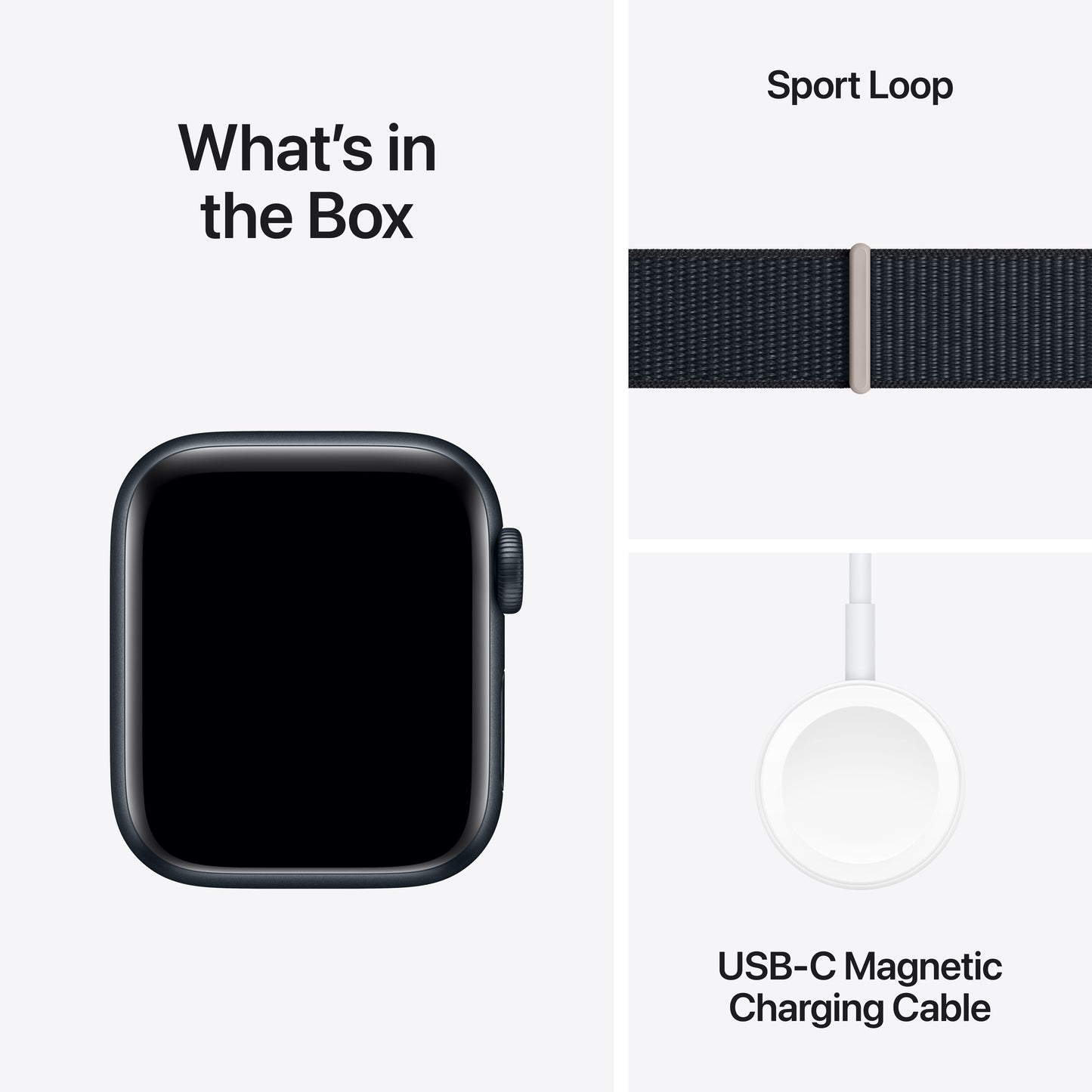 Apple Watch SE (2ème gén) • Alu 40mm Minuit • Boucle Sport Minuit