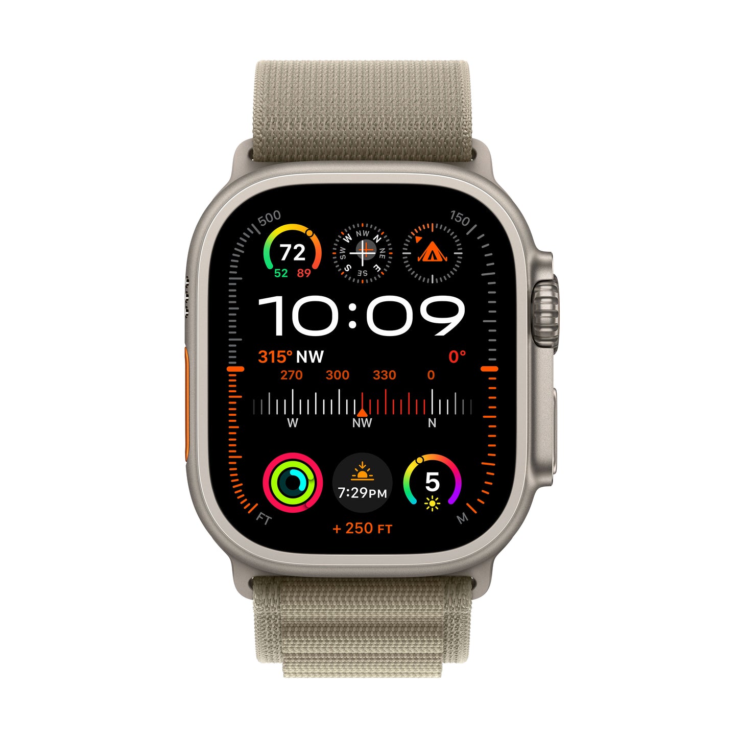 Apple Watch Ultra 2 • Boîtier en Titane • 49 mm • Boucle Olive L