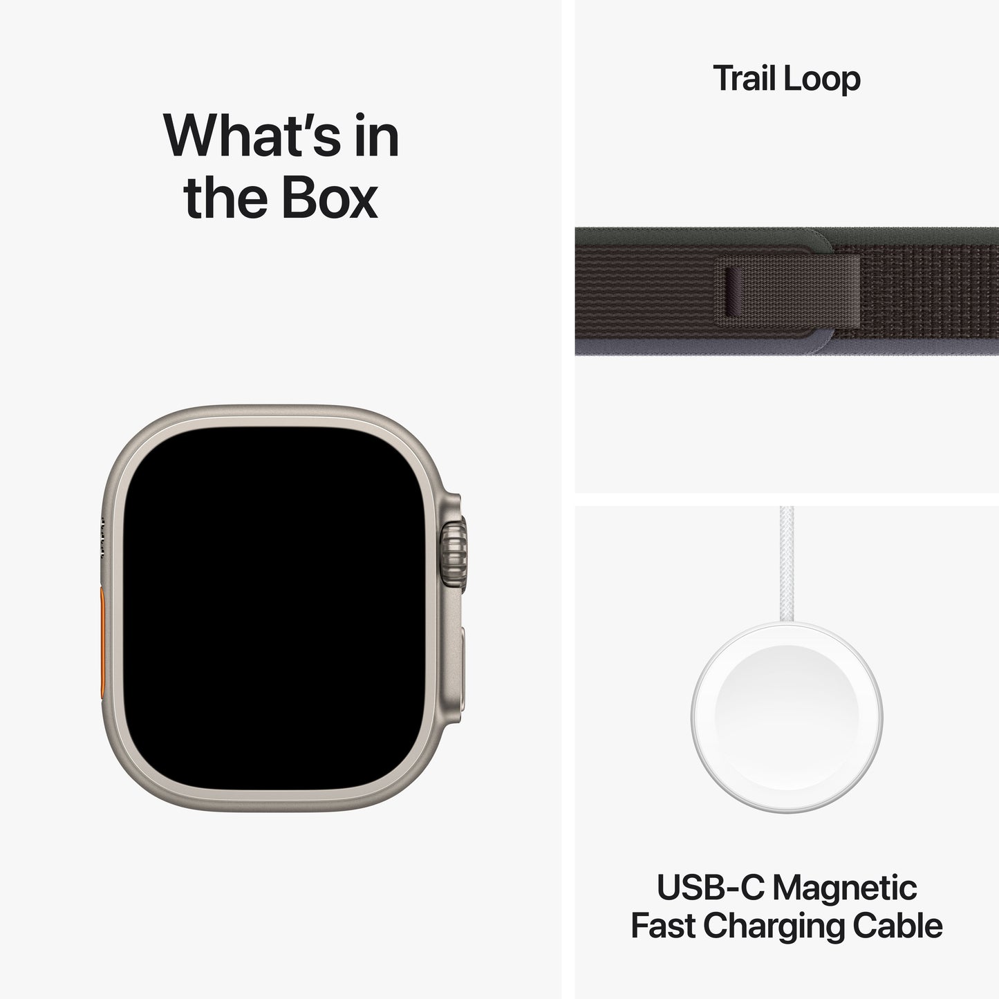 Apple Watch Ultra 2 • Boîtier en Titane • 49 mm • Boucle Trail Bleu/Noir S/M