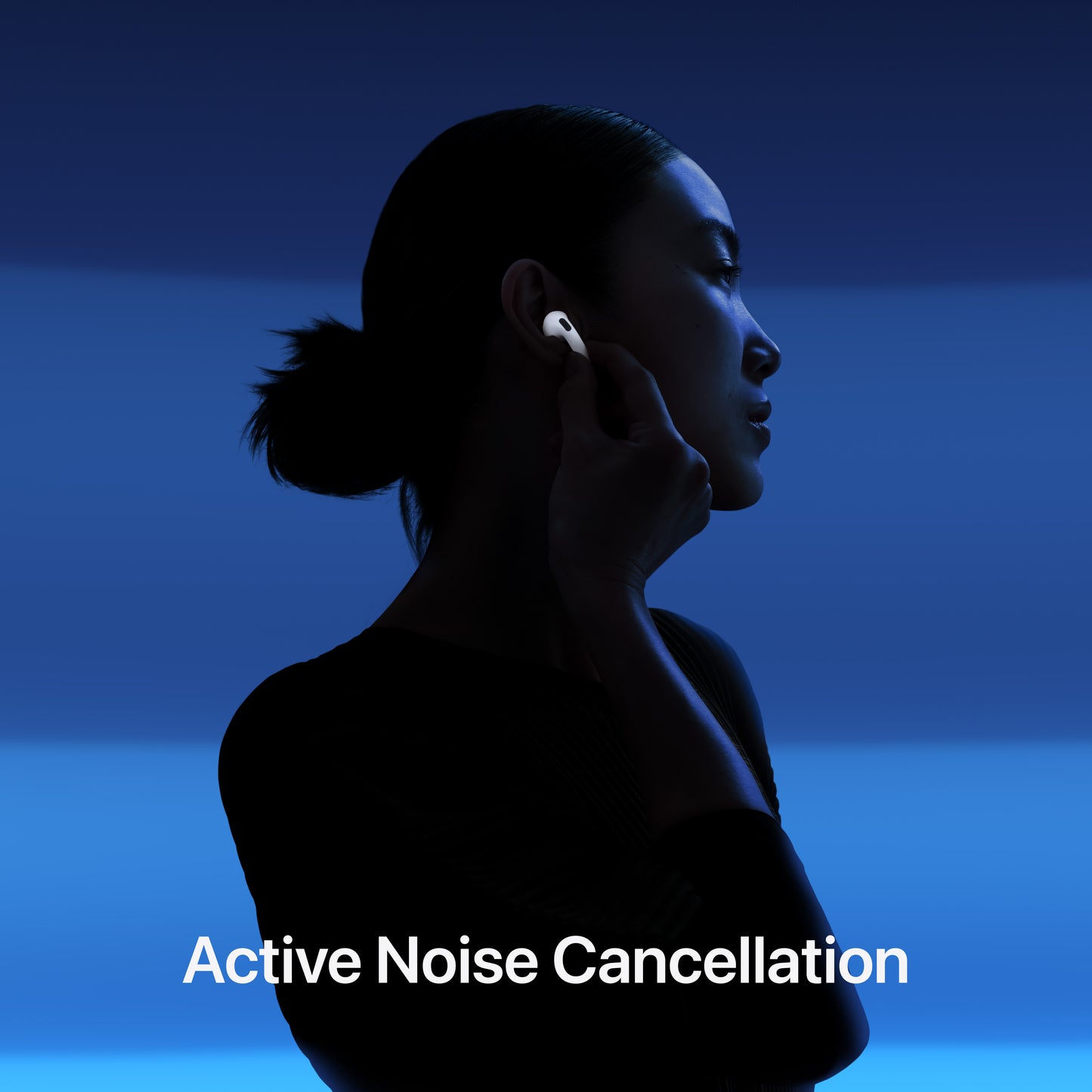 Apple AirPods 4ème génération avec annulation du bruit.
