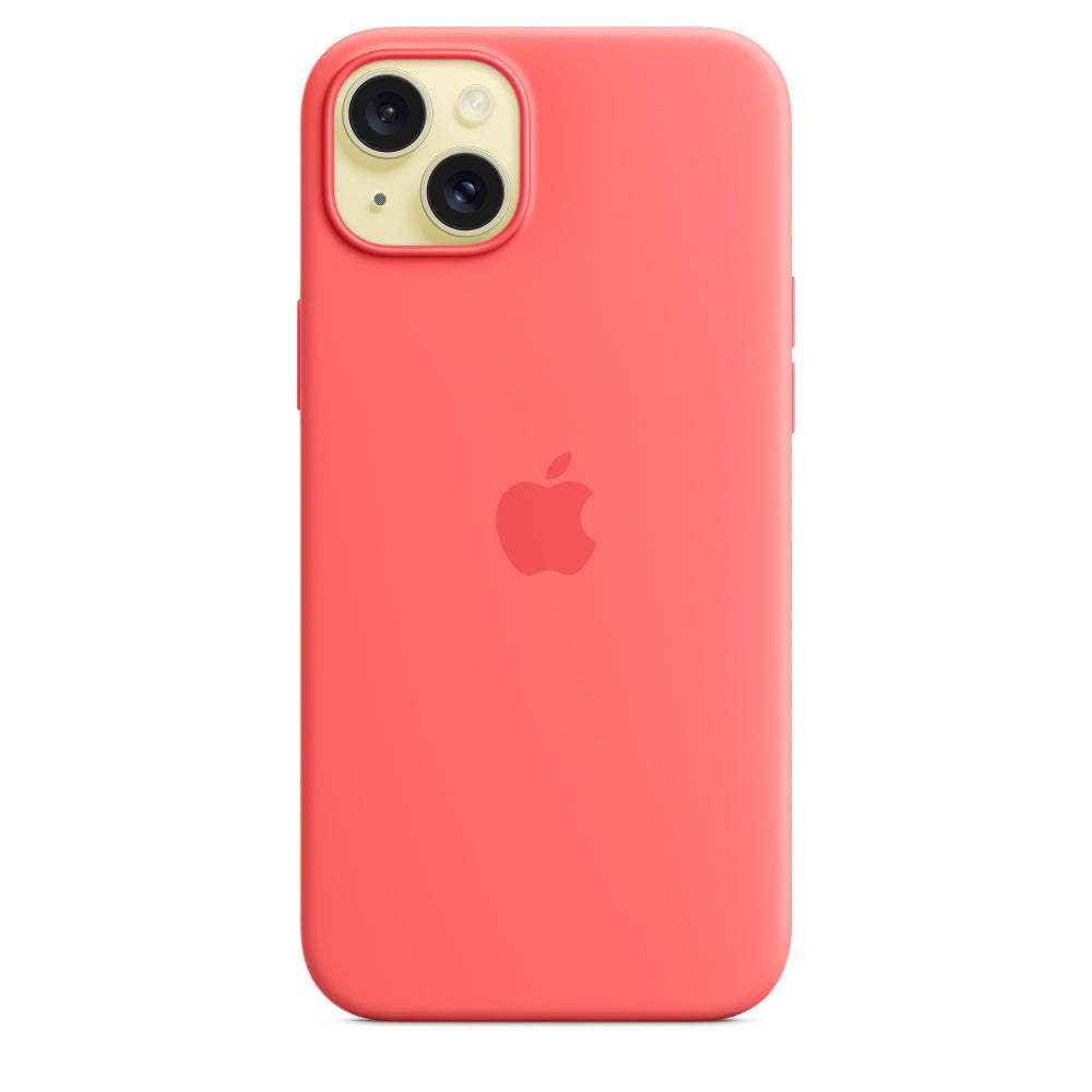 Apple • Coque en silicone avec MagSafe pour iPhone 15 Plus • Goyave