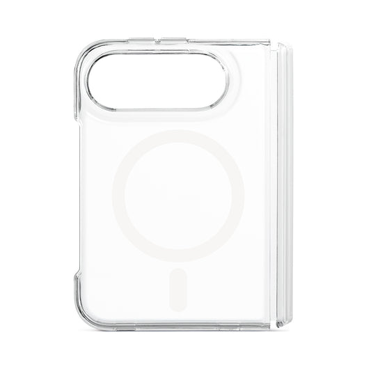 Lineheart Frozen • Coque Tranparente Magsafe iPhone Duo • Blanc